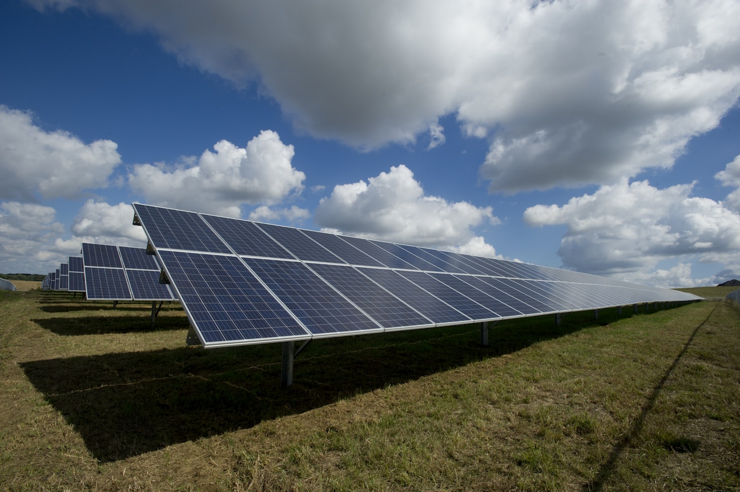 Solar panels installed on a modern home
